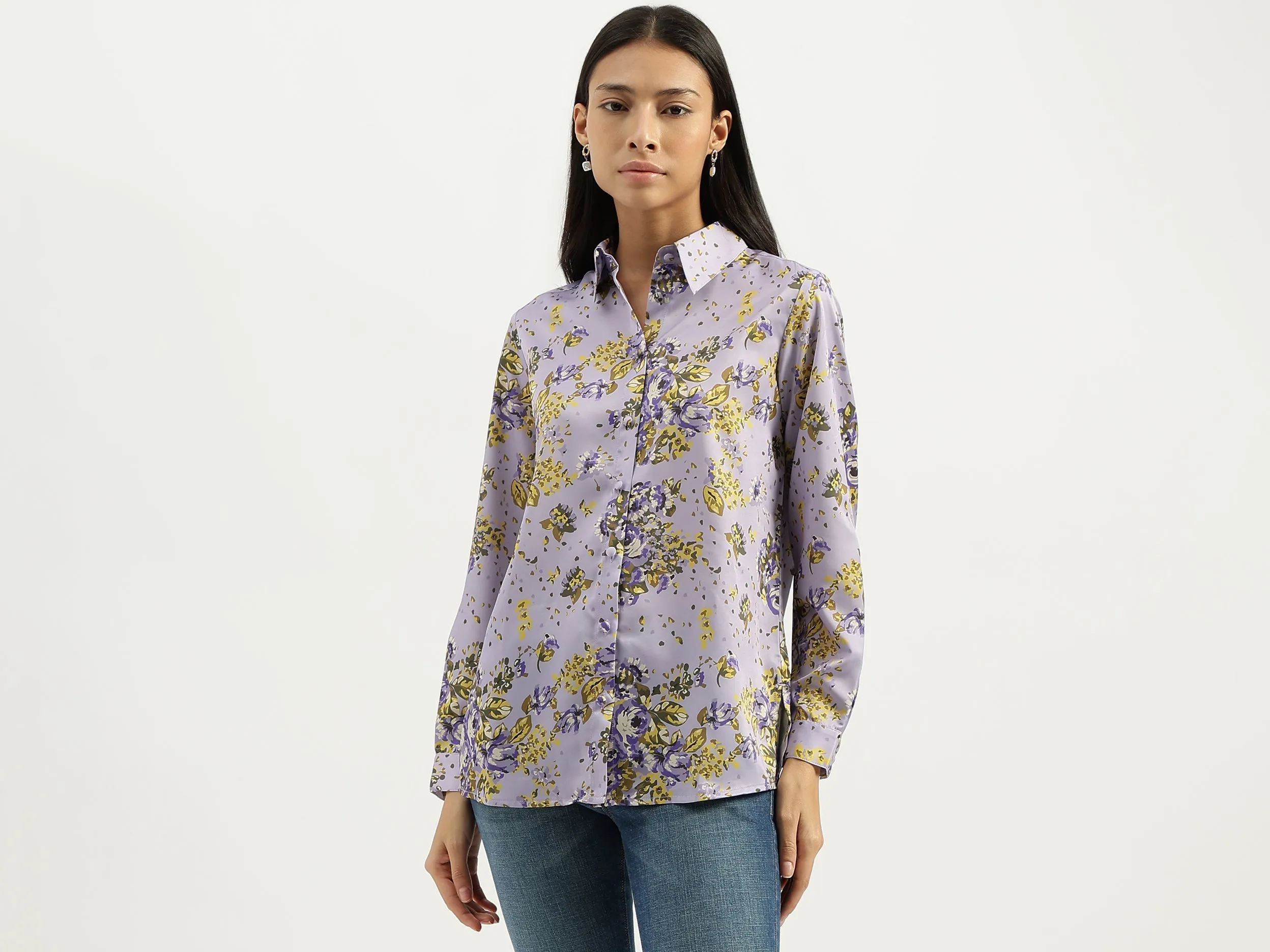 Spread Collar Printed Shirts