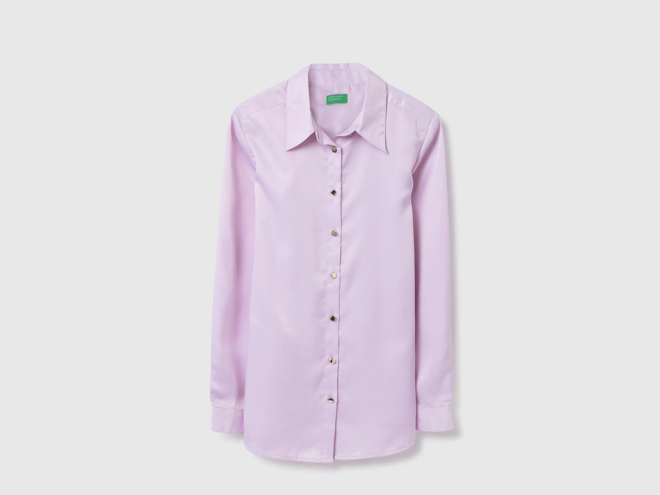Spread Collar Solid Shirts