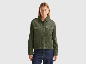 Spread Collar Textured Jacket