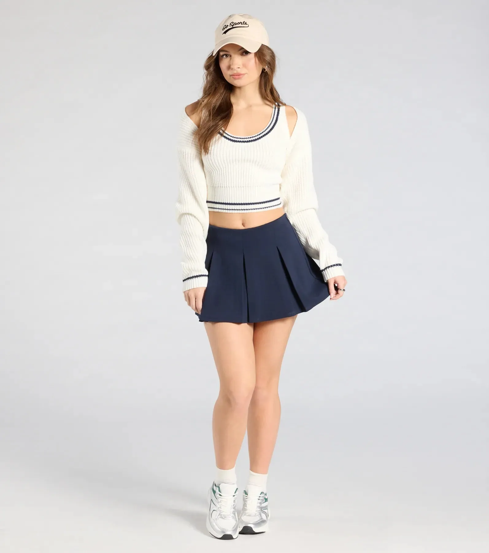 Striped And Stylish Knit Crop Bolero
