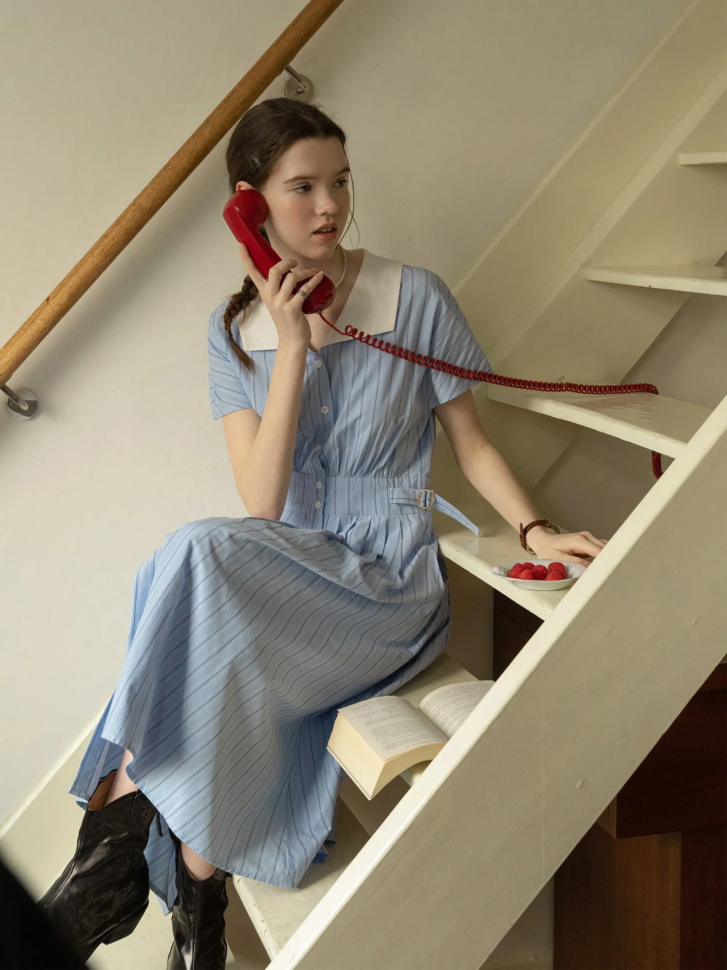 Striped Shirt Dress