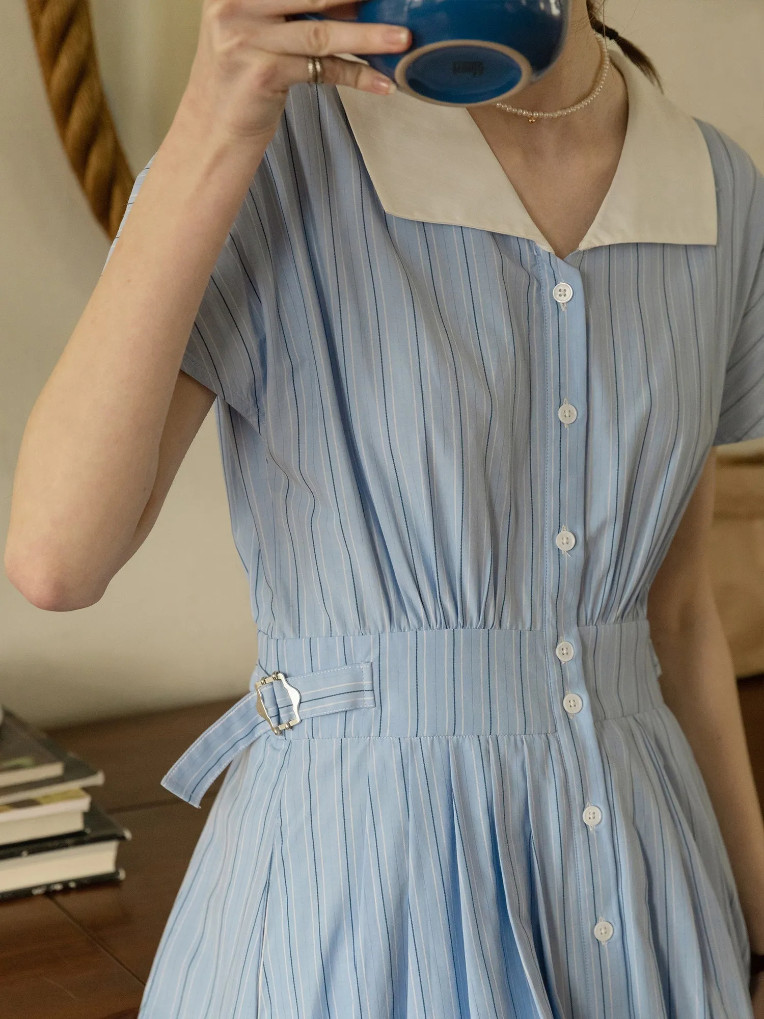 Striped Shirt Dress