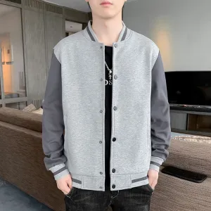 Stylish Patchwork Varsity Jacket in Breathable Material