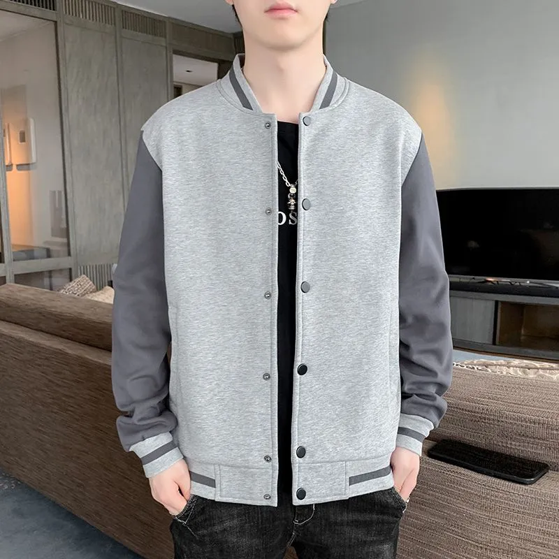 Stylish Patchwork Varsity Jacket in Breathable Material