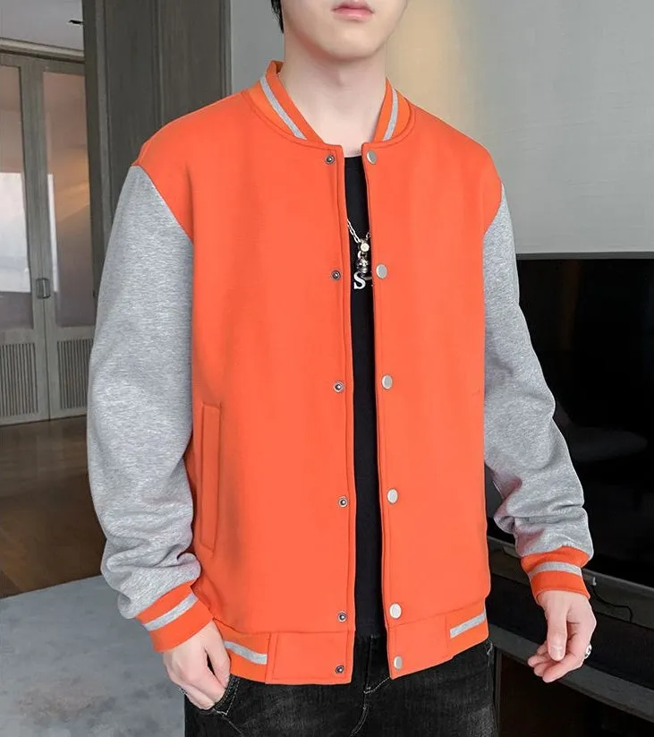 Stylish Patchwork Varsity Jacket in Breathable Material
