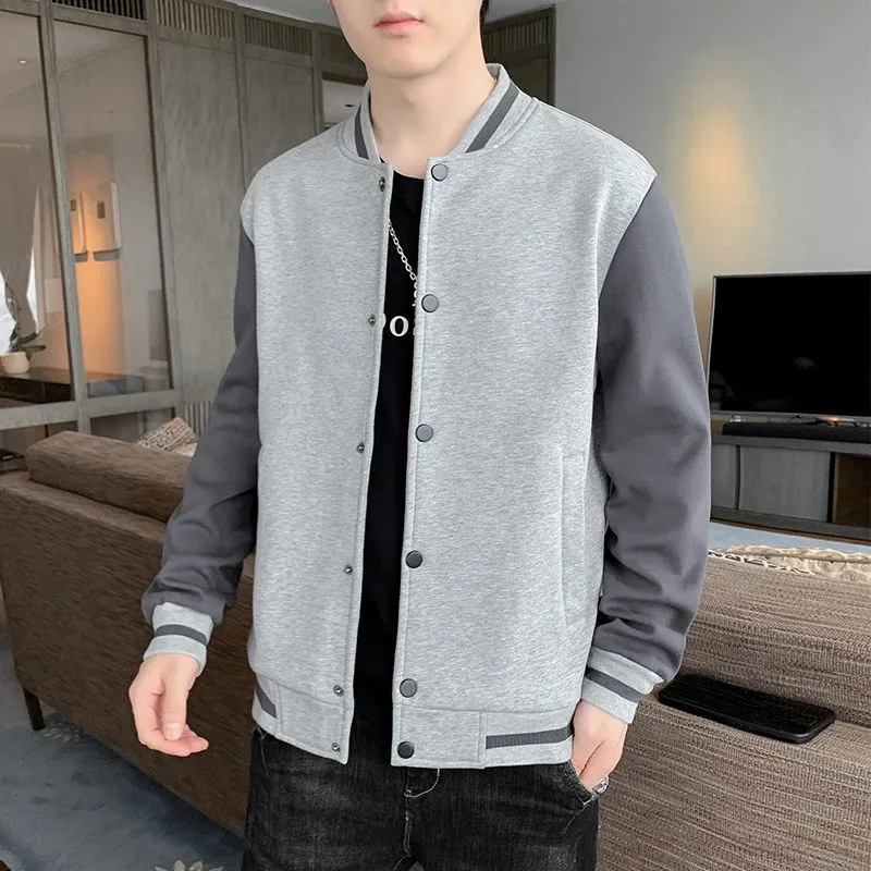Stylish Patchwork Varsity Jacket in Breathable Material