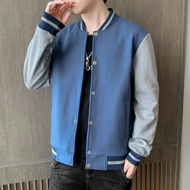 Stylish Patchwork Varsity Jacket in Breathable Material
