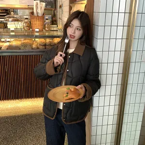 Stylish Windproof Patchwork Women's Puffer Jacket