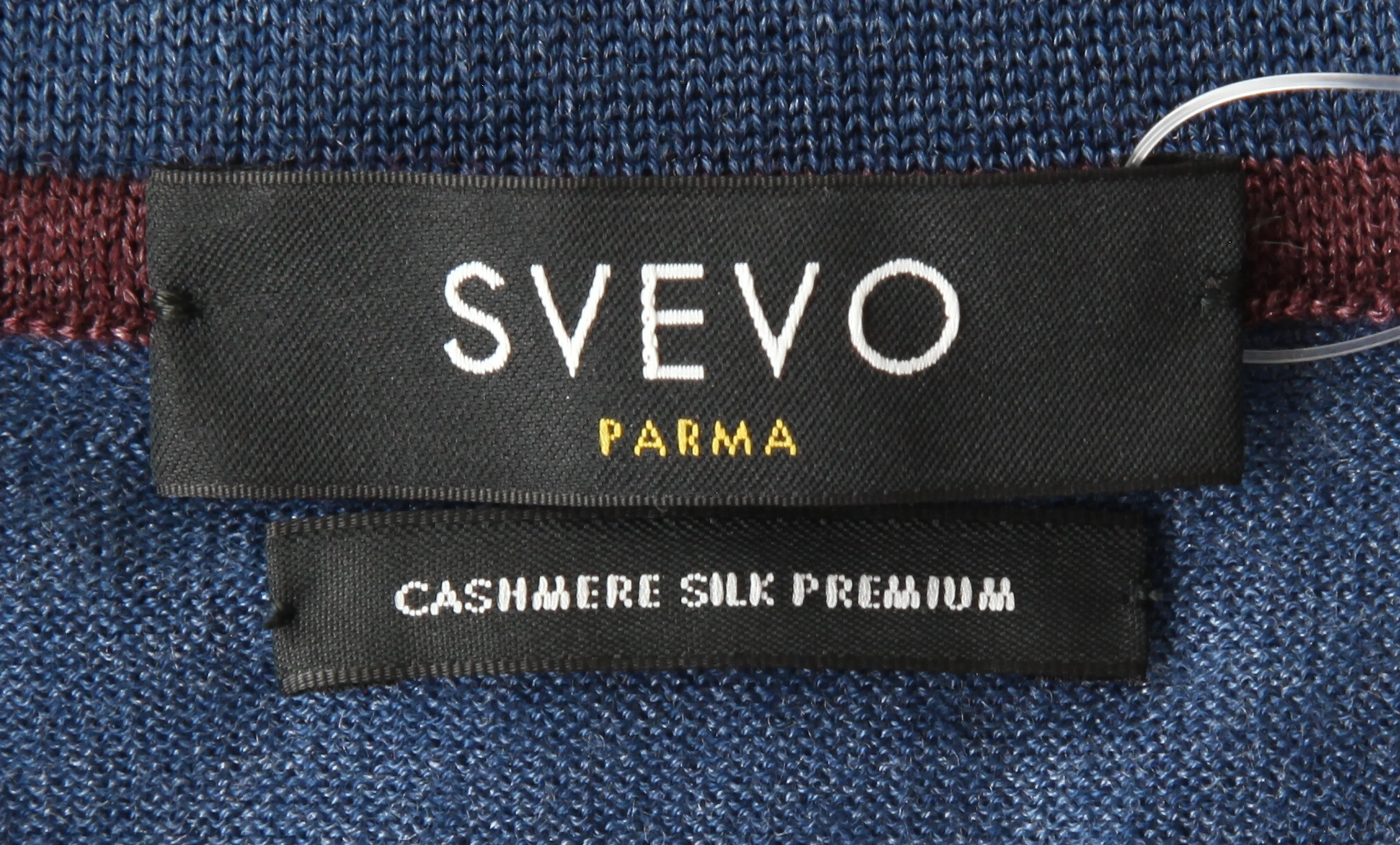 Svevo Parma Blue 1/4 Zip Polo Sweater