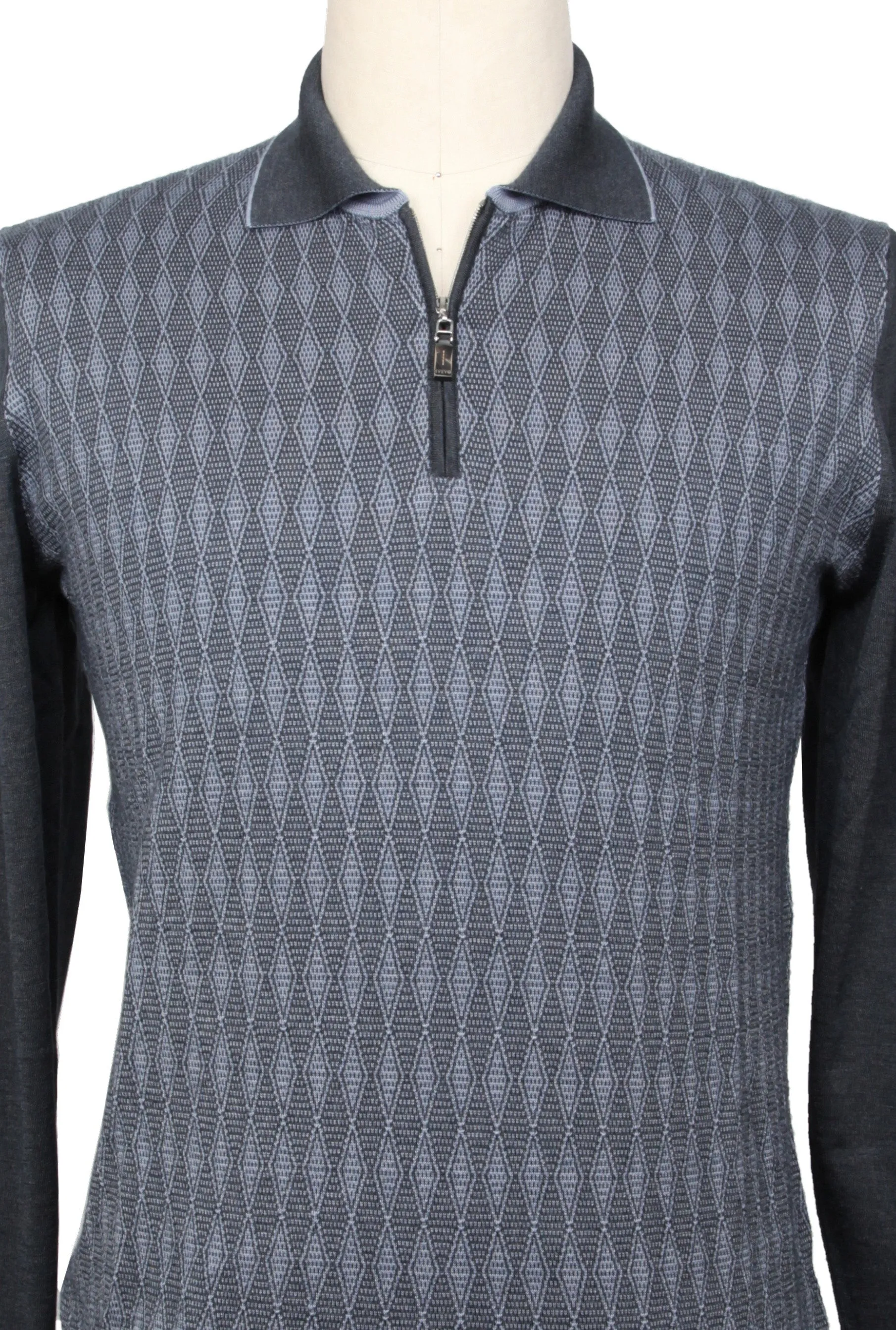 Svevo Parma Gray 1/4 Zip Polo Sweater