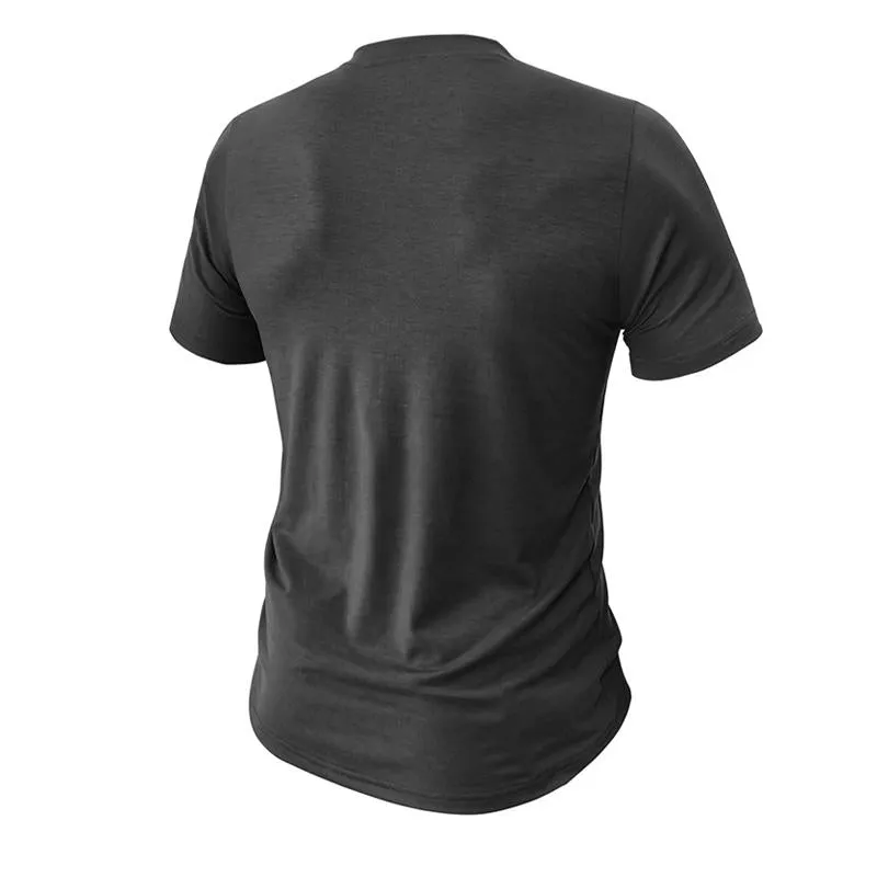T-shirt Henley pour sports de plein air vintage