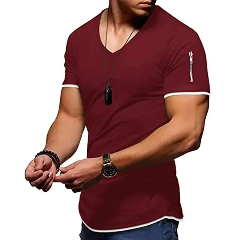 T-shirt vintage col en V