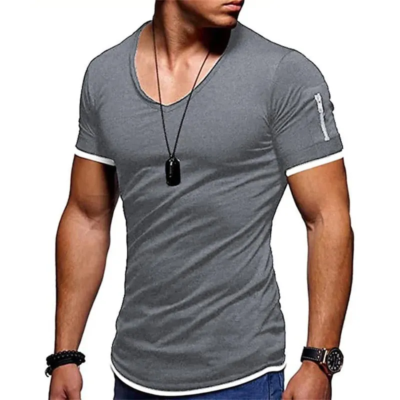 T-shirt vintage col en V
