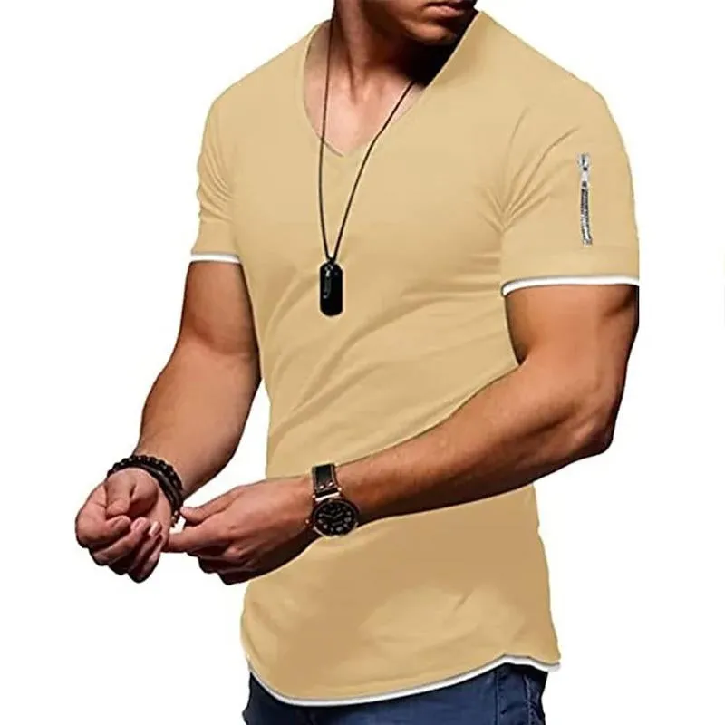 T-shirt vintage col en V