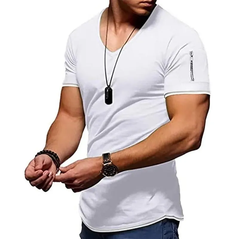 T-shirt vintage col en V