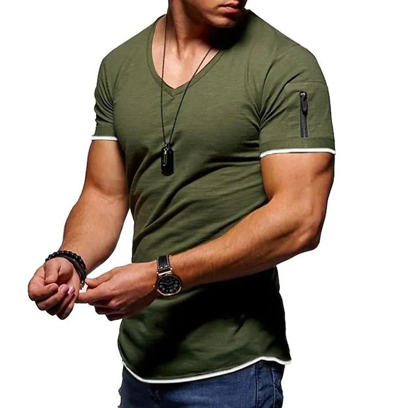 T-shirt vintage col en V
