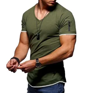 T-shirt vintage col en V