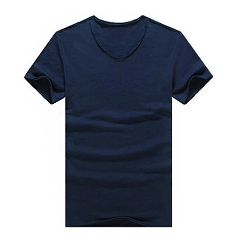 T-shirt vintage à manches courtes de couleur unie