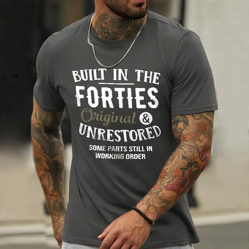 T-shirt vintage à manches courtes pour homme