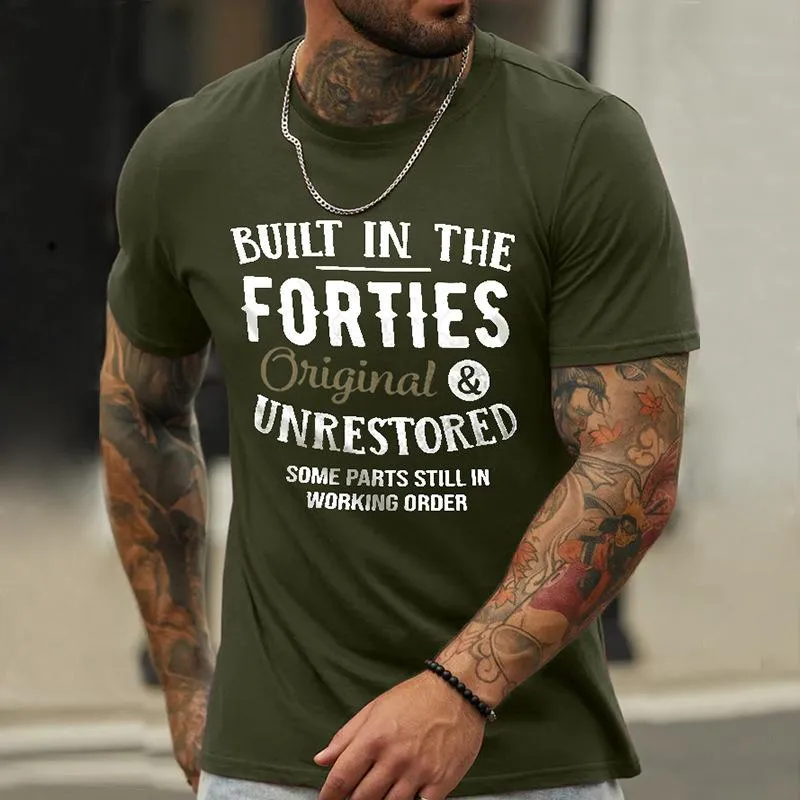 T-shirt vintage à manches courtes pour homme