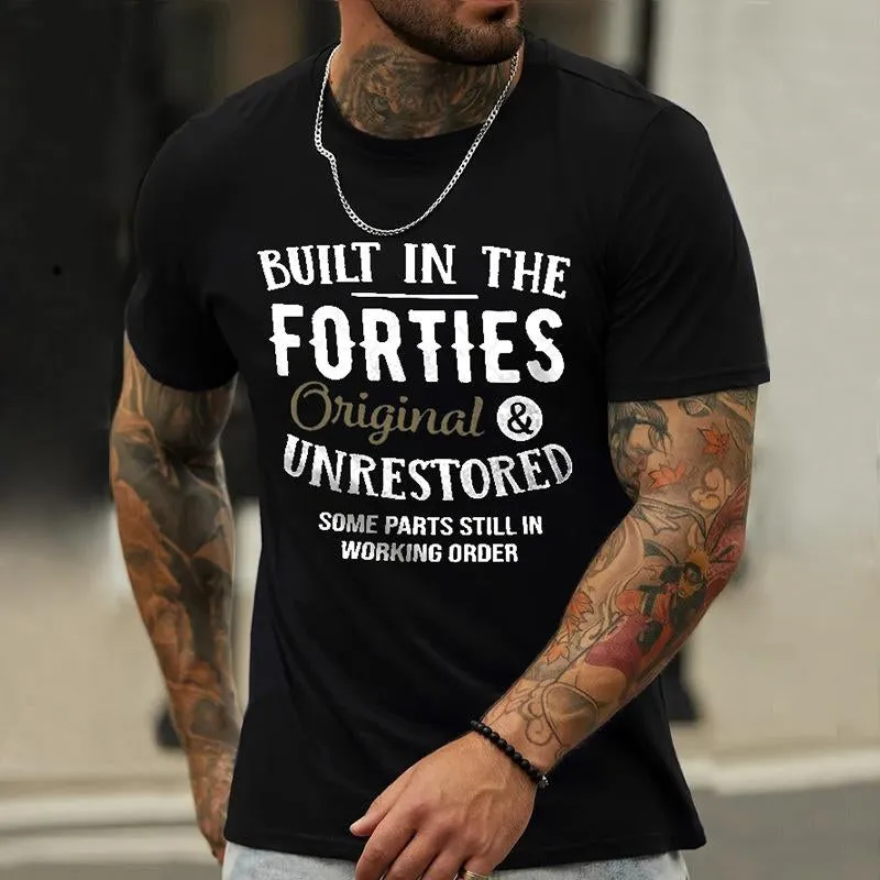 T-shirt vintage à manches courtes pour homme