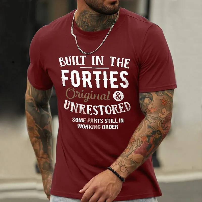 T-shirt vintage à manches courtes pour homme