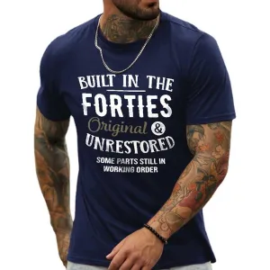 T-shirt vintage à manches courtes pour homme