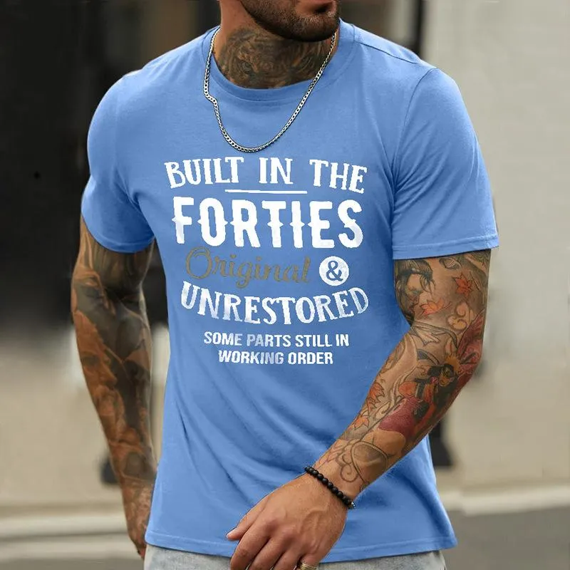 T-shirt vintage à manches courtes pour homme