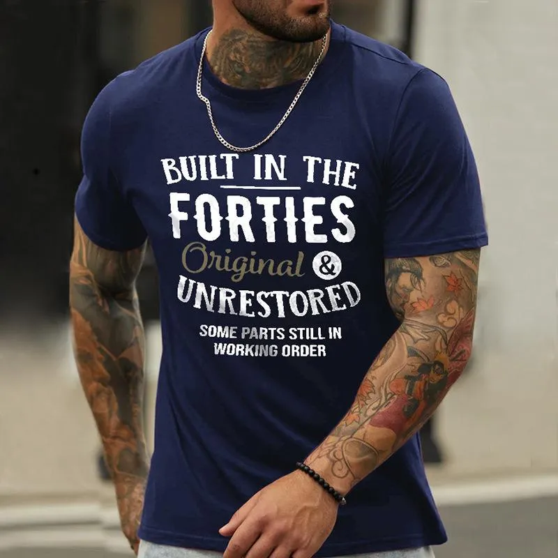 T-shirt vintage à manches courtes pour homme
