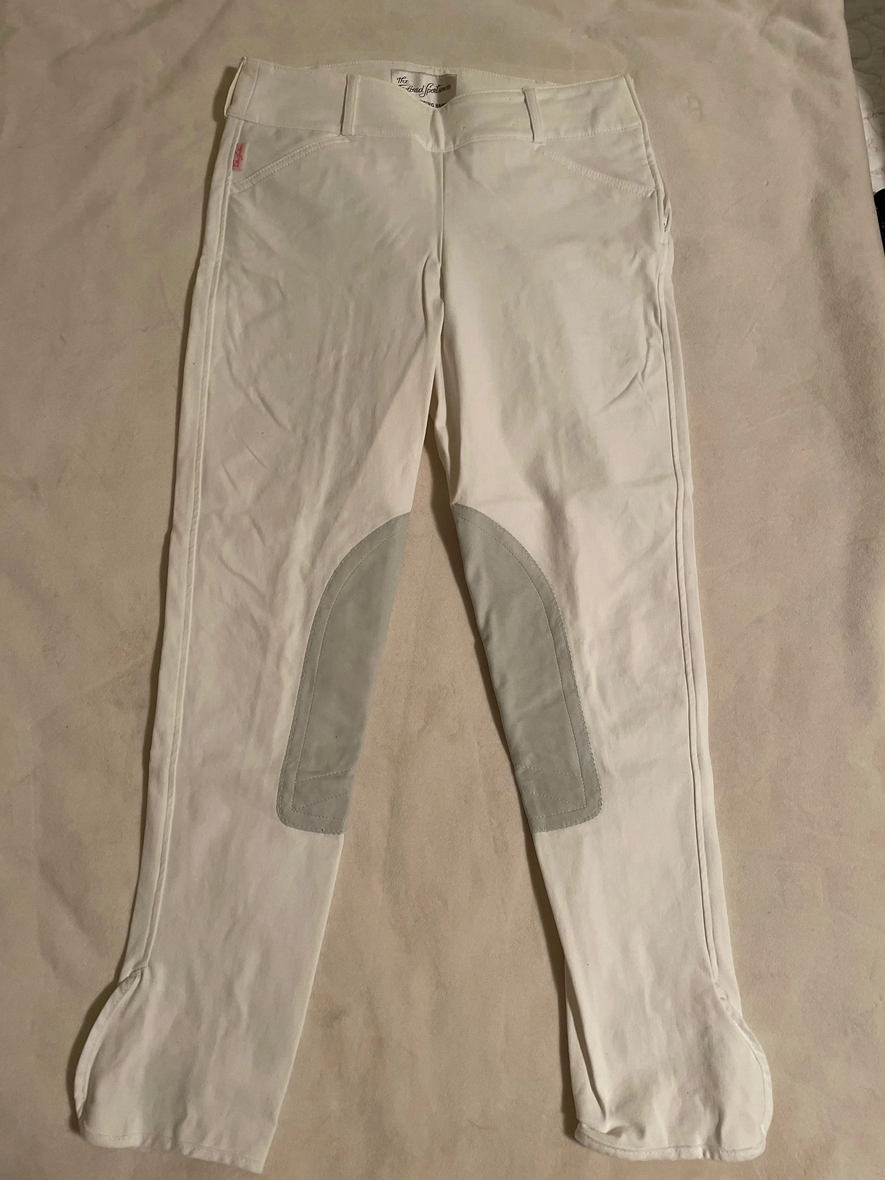 Tailored Sportsman Side Zip, Mid Rise, White/White - NWOT