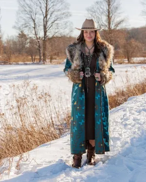 Tasha Polizzi Women's Peacock Everest Blanket Coat
