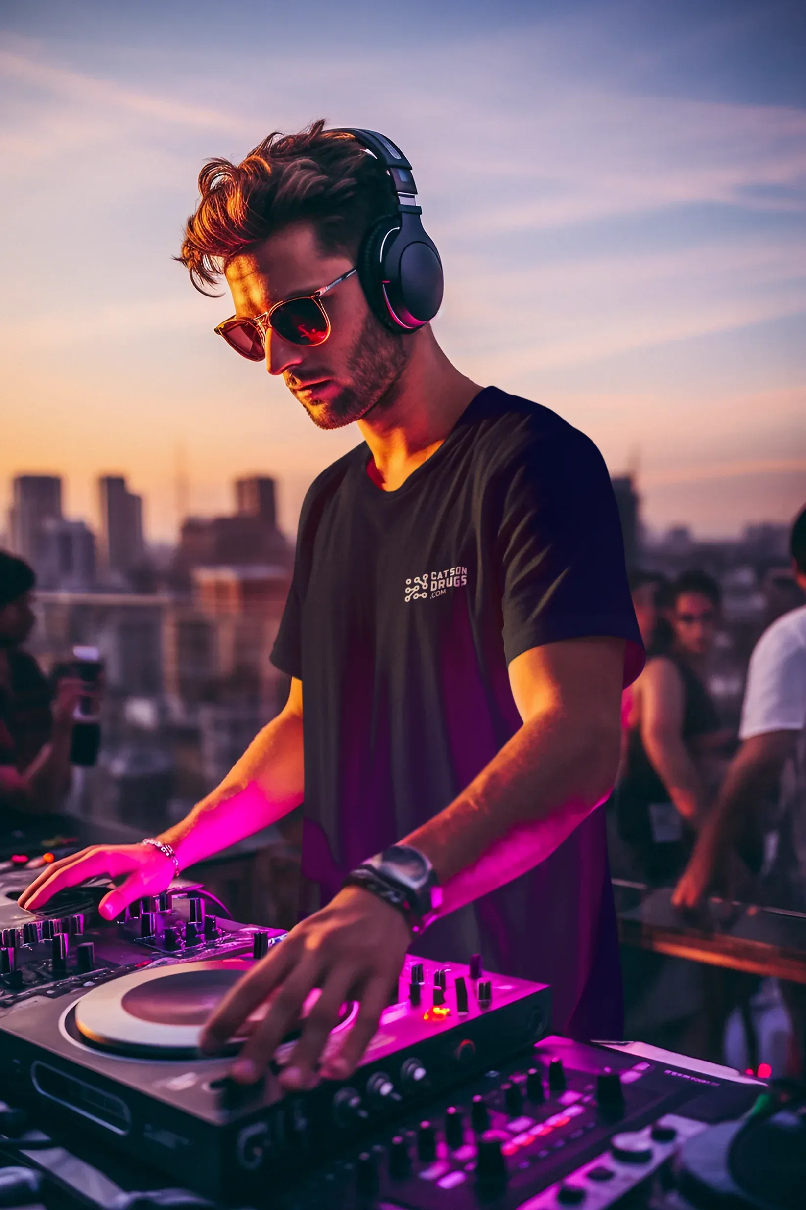 Techno T-Shirt | Psychedelic DJ Ghost