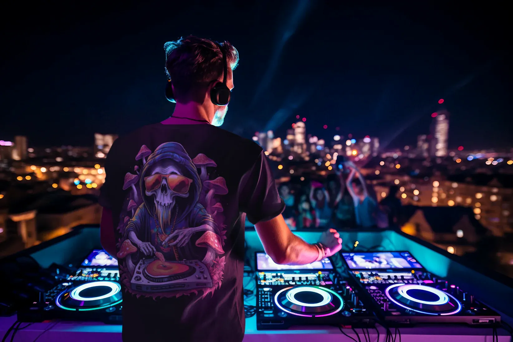 Techno T-Shirt | Psychedelic DJ Ghost