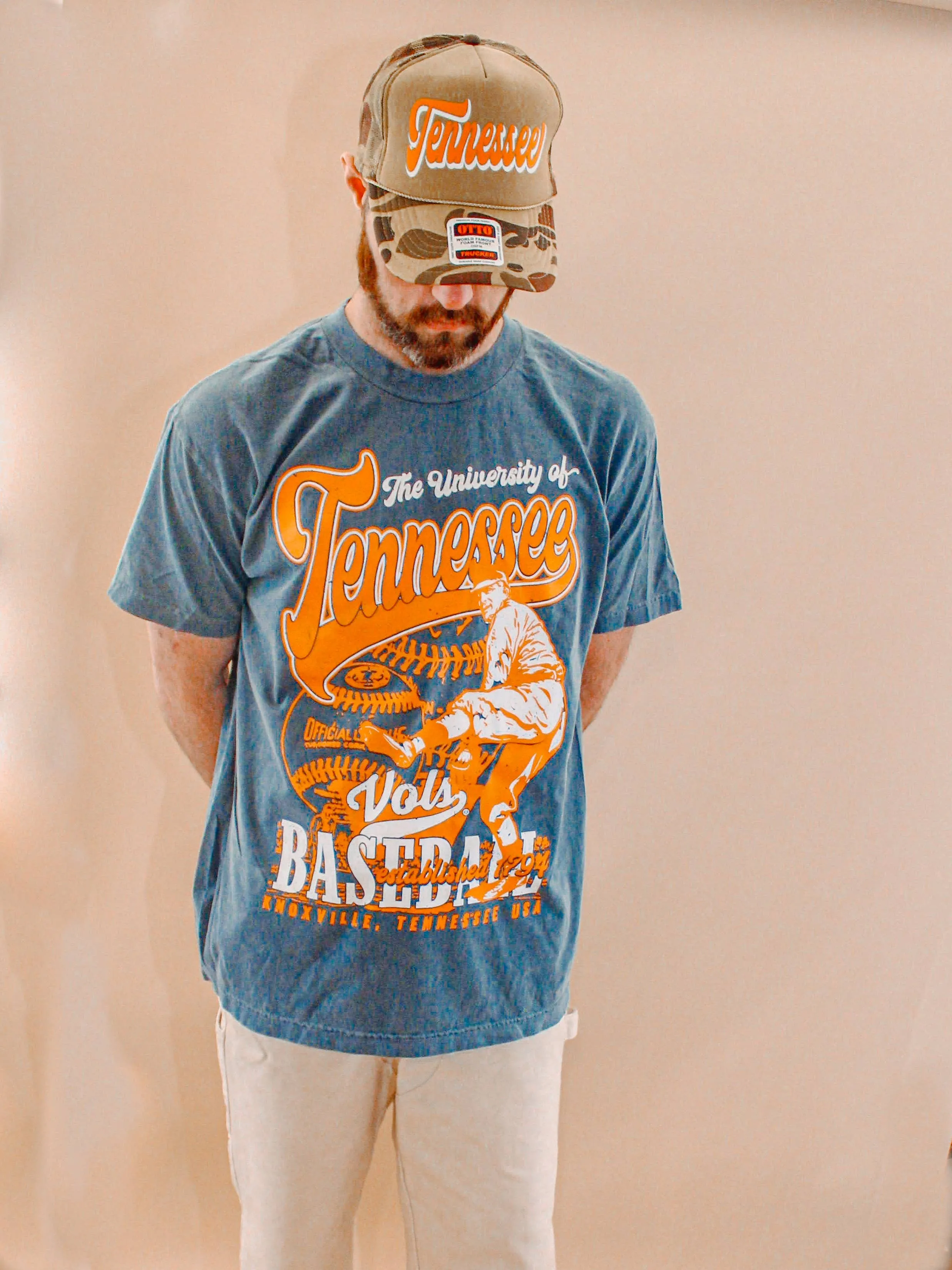 Tennessee Volunteers Baseball, Vintage Oversized TShirt