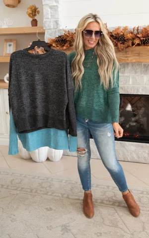 The Erica Brushed Melange Hacci Dolman Sweater - Final Sale