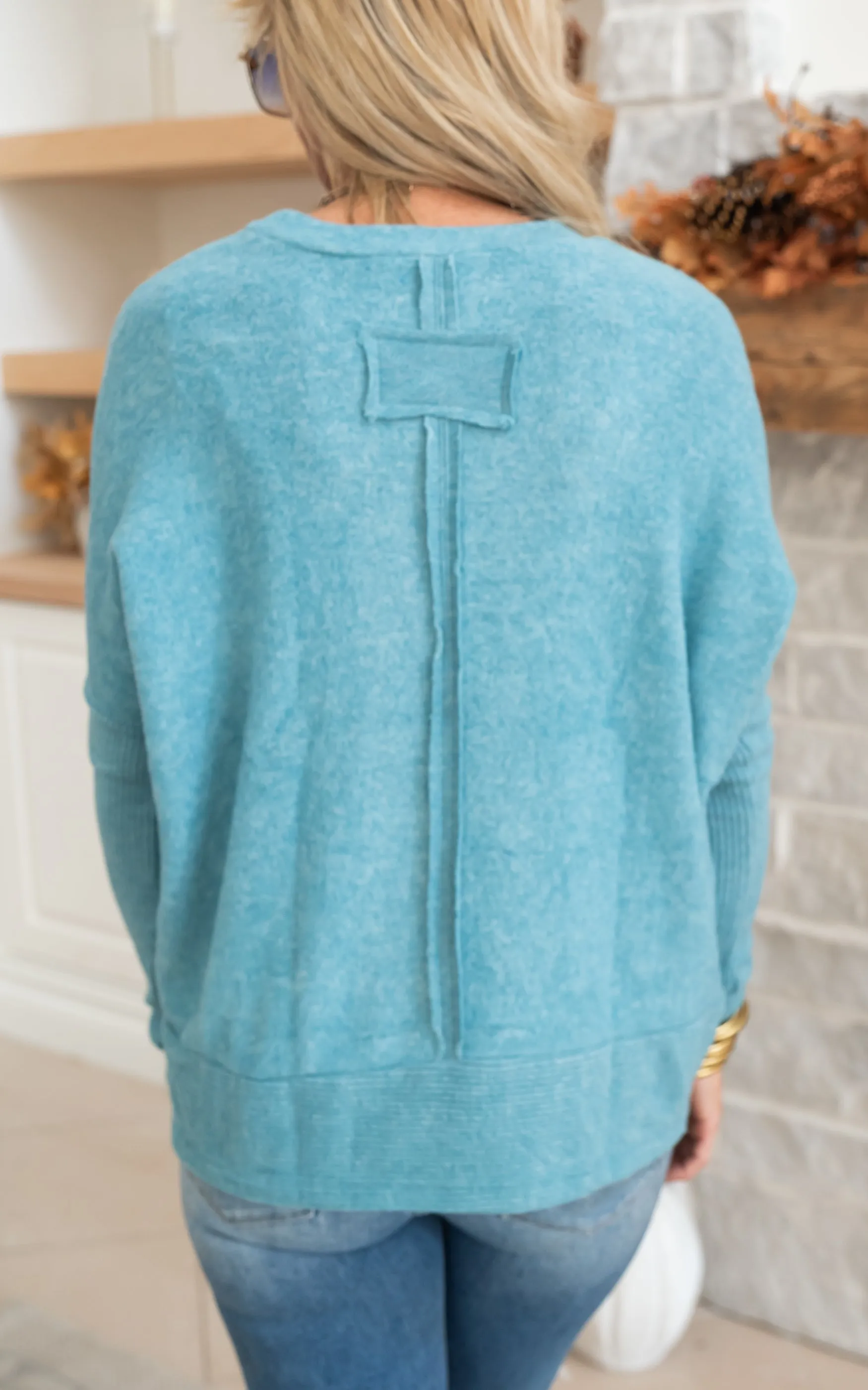 The Erica Brushed Melange Hacci Dolman Sweater - Final Sale