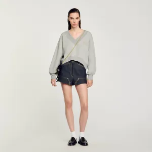 Theophile Cropped Sweatshirt Grey