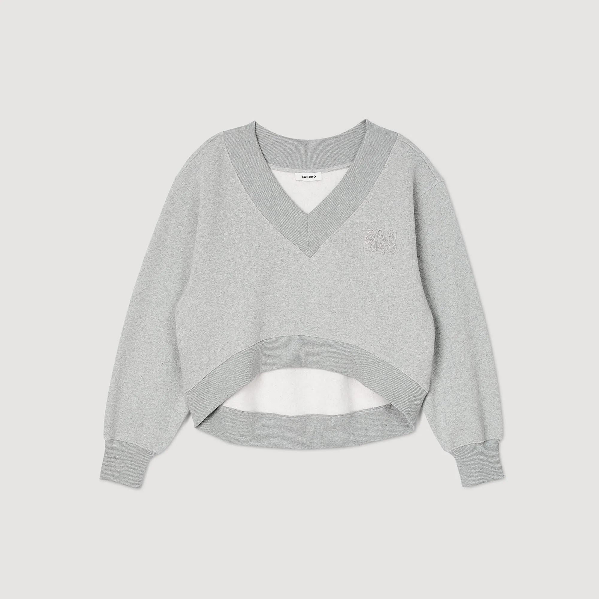 Theophile Cropped Sweatshirt Grey