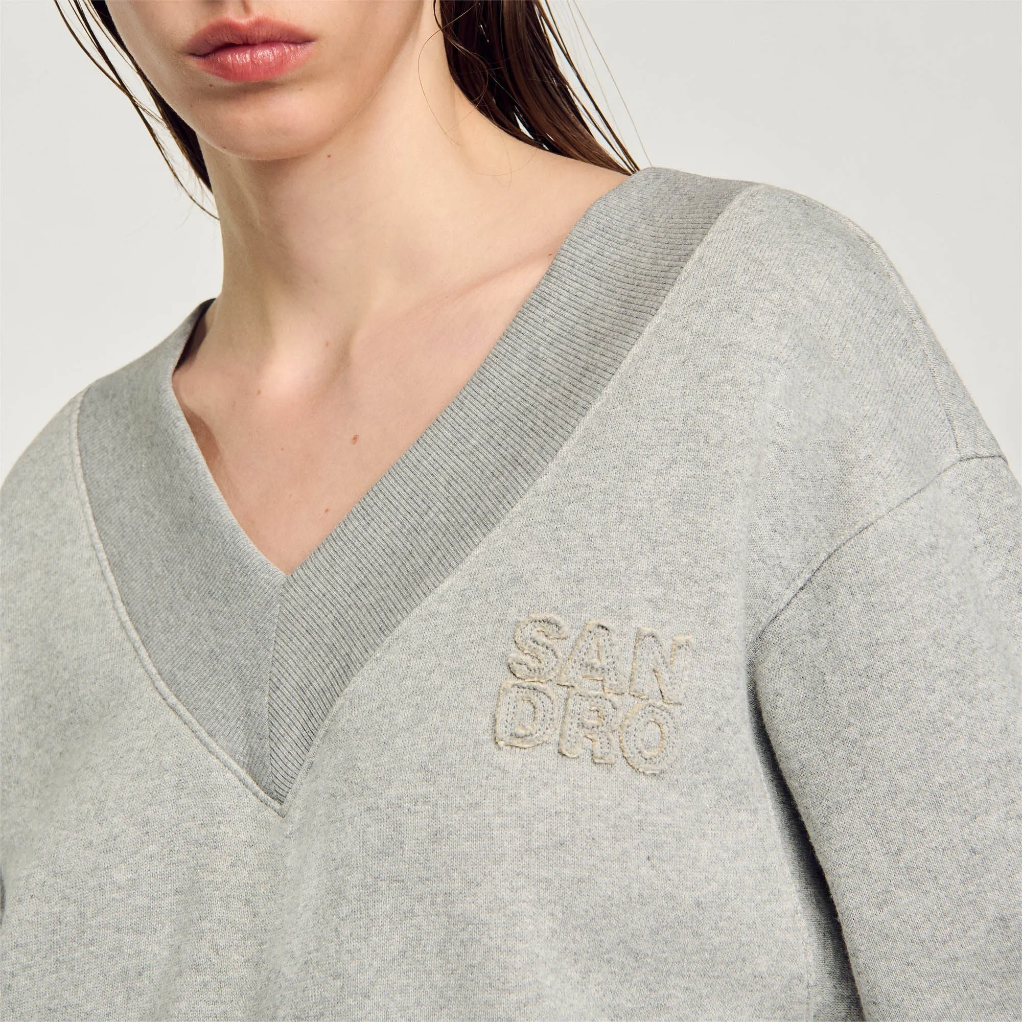Theophile Cropped Sweatshirt Grey
