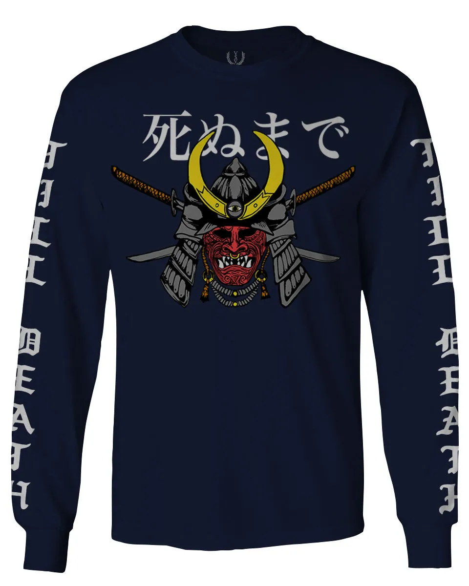 Till Death Vintage Japan Japanesse Warrior Vibes Graphic Aesthetics mens Long sleeve t shirt