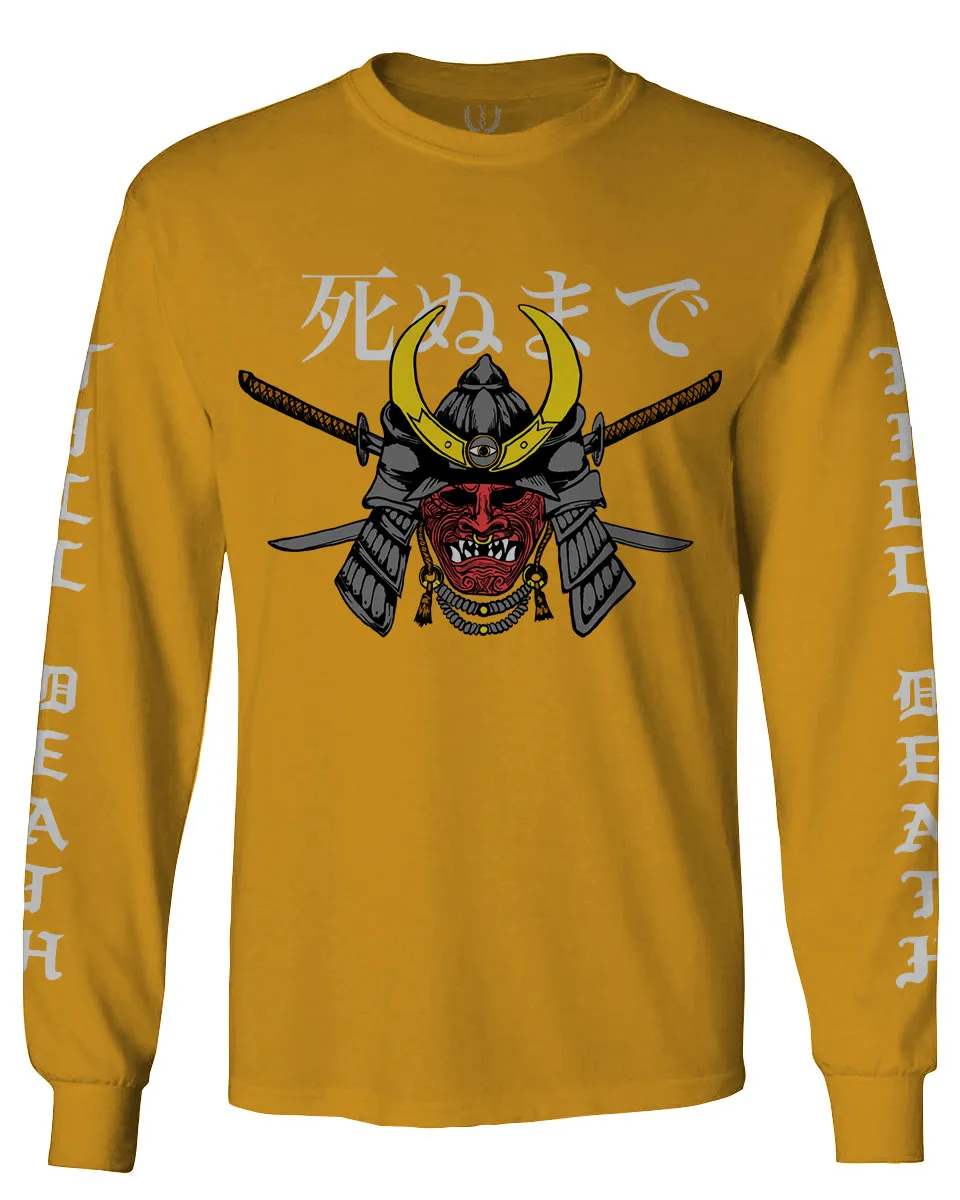Till Death Vintage Japan Japanesse Warrior Vibes Graphic Aesthetics mens Long sleeve t shirt