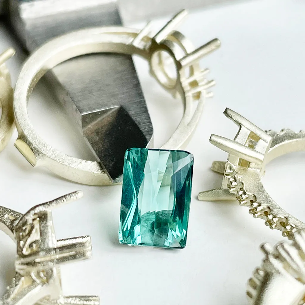 Tourmaline - Blue Green Octagonal Cut - 2.06ct