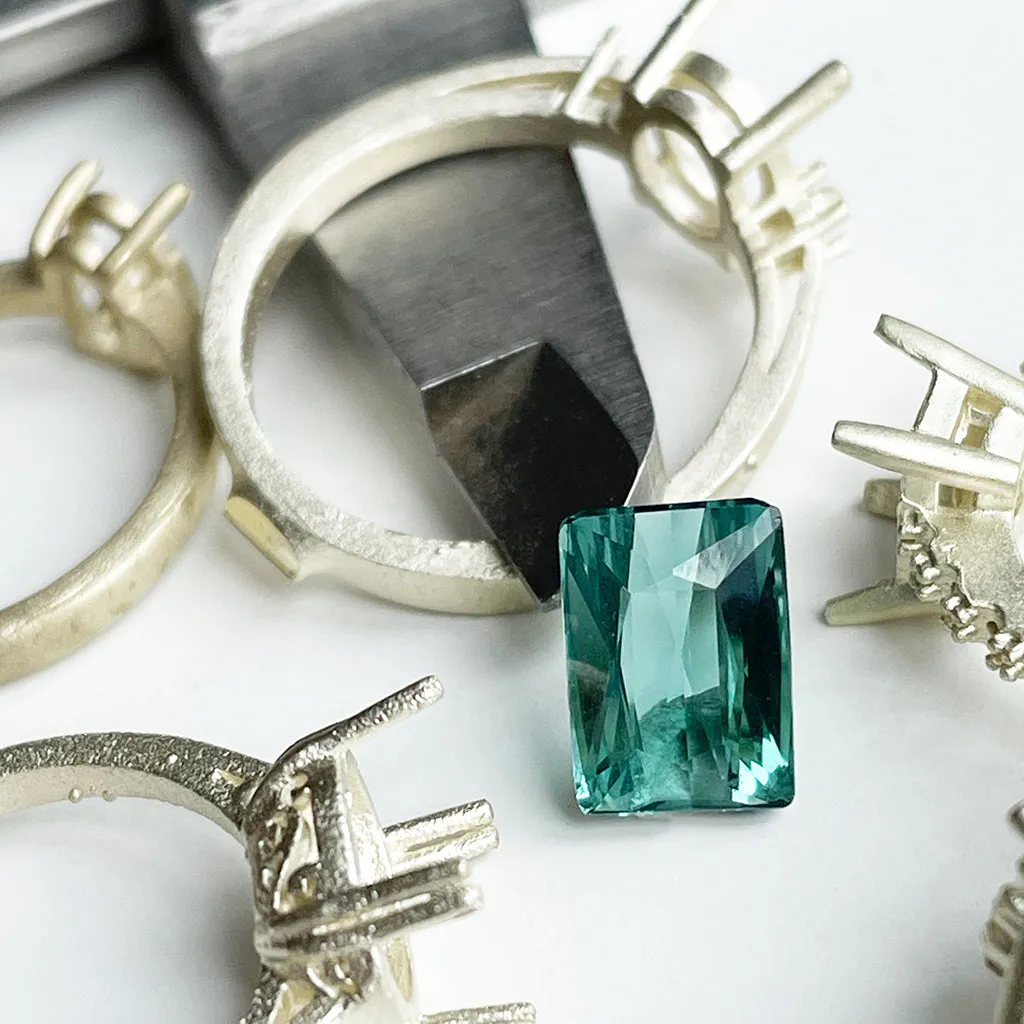 Tourmaline - Blue Green Octagonal Cut - 2.06ct