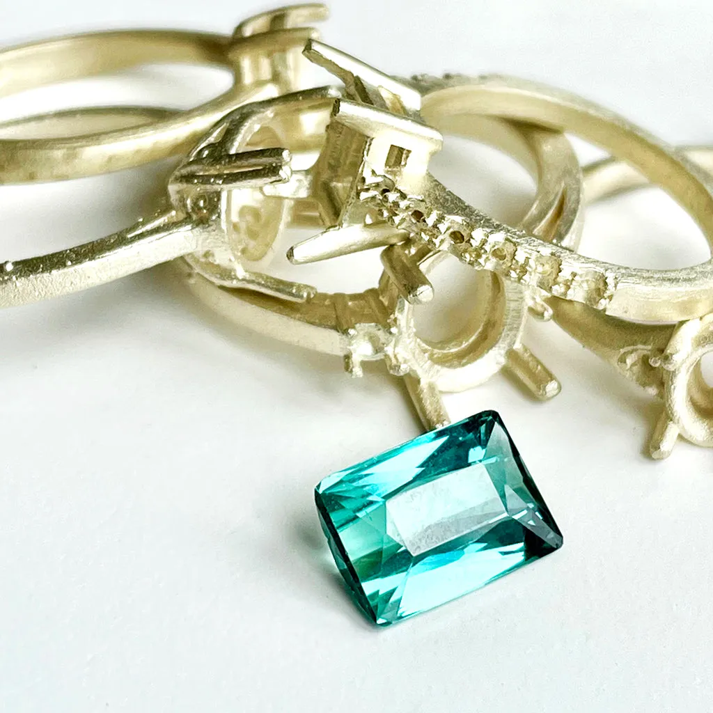 Tourmaline - Blue Green Octagonal Cut - 2.06ct