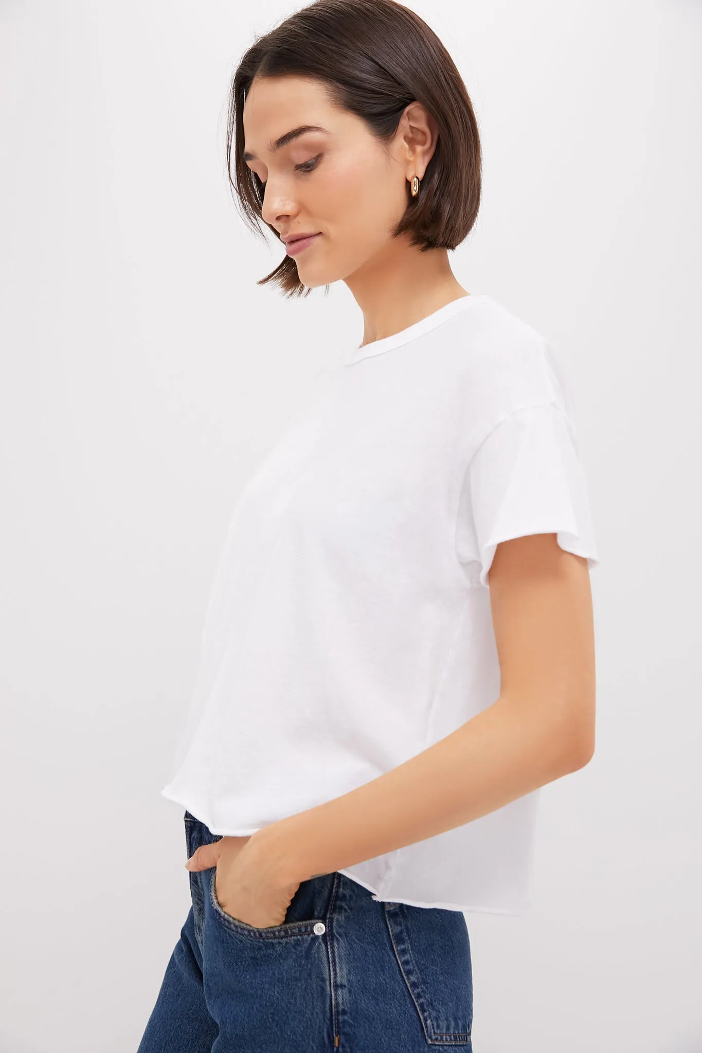 True White The Crop Tee
