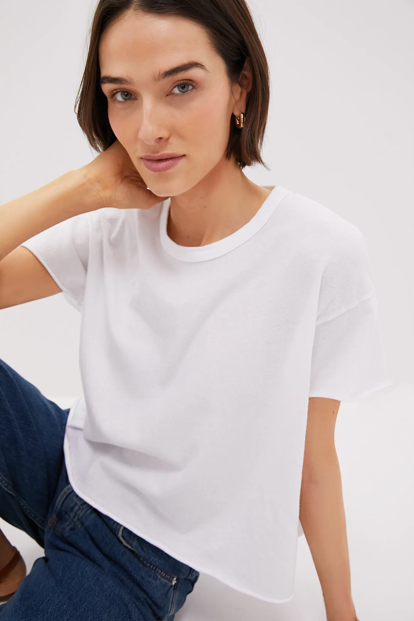 True White The Crop Tee