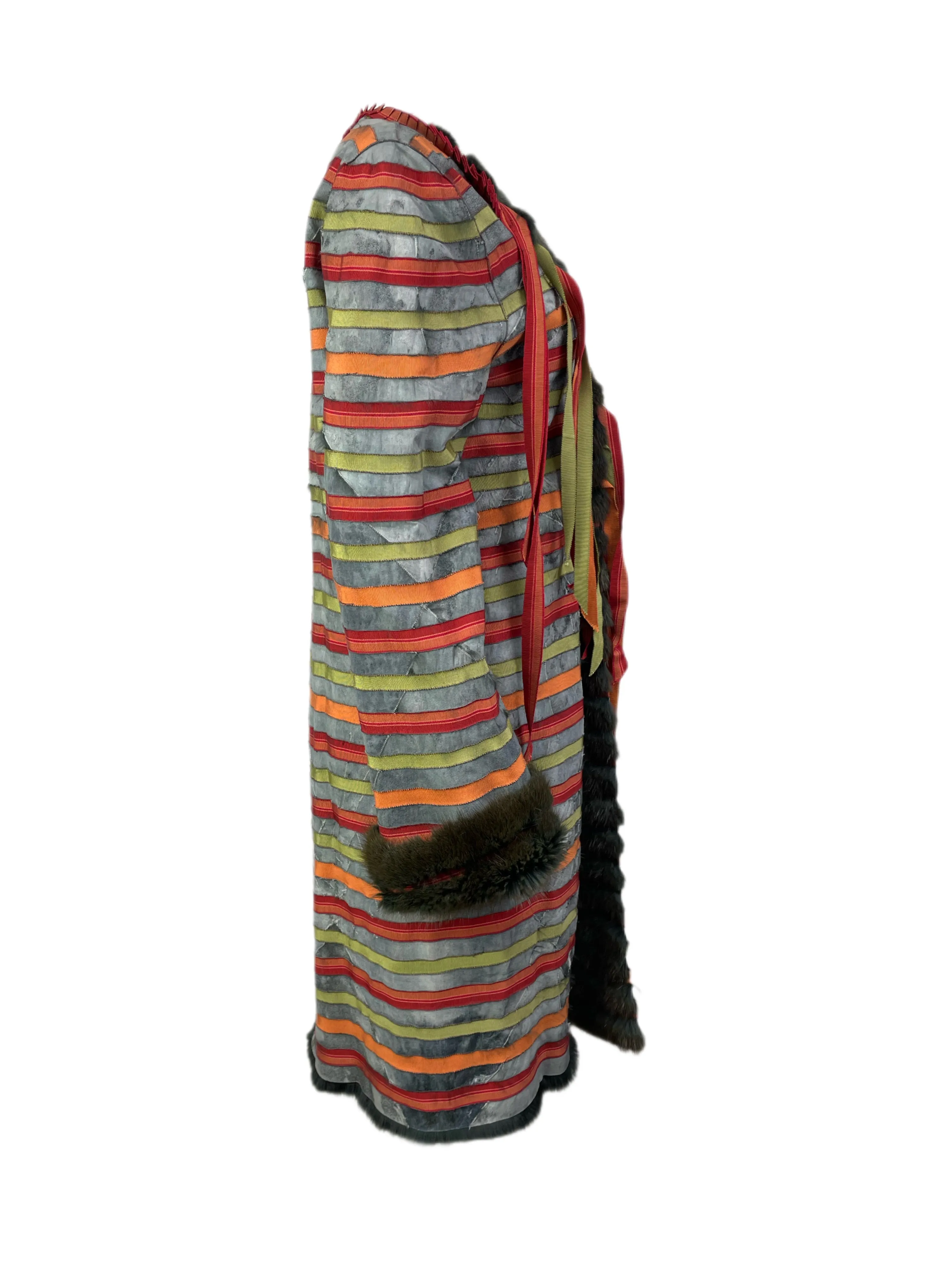 TRUSSARDI Women's Multicolored Coat #A103 20 NWT