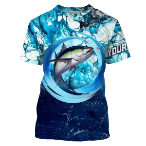 Tuna fishing blue water sea camo saltwater fishing Custom fishing T-shirt NPQ461