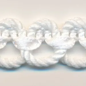 Twist Satin Braid #01 White