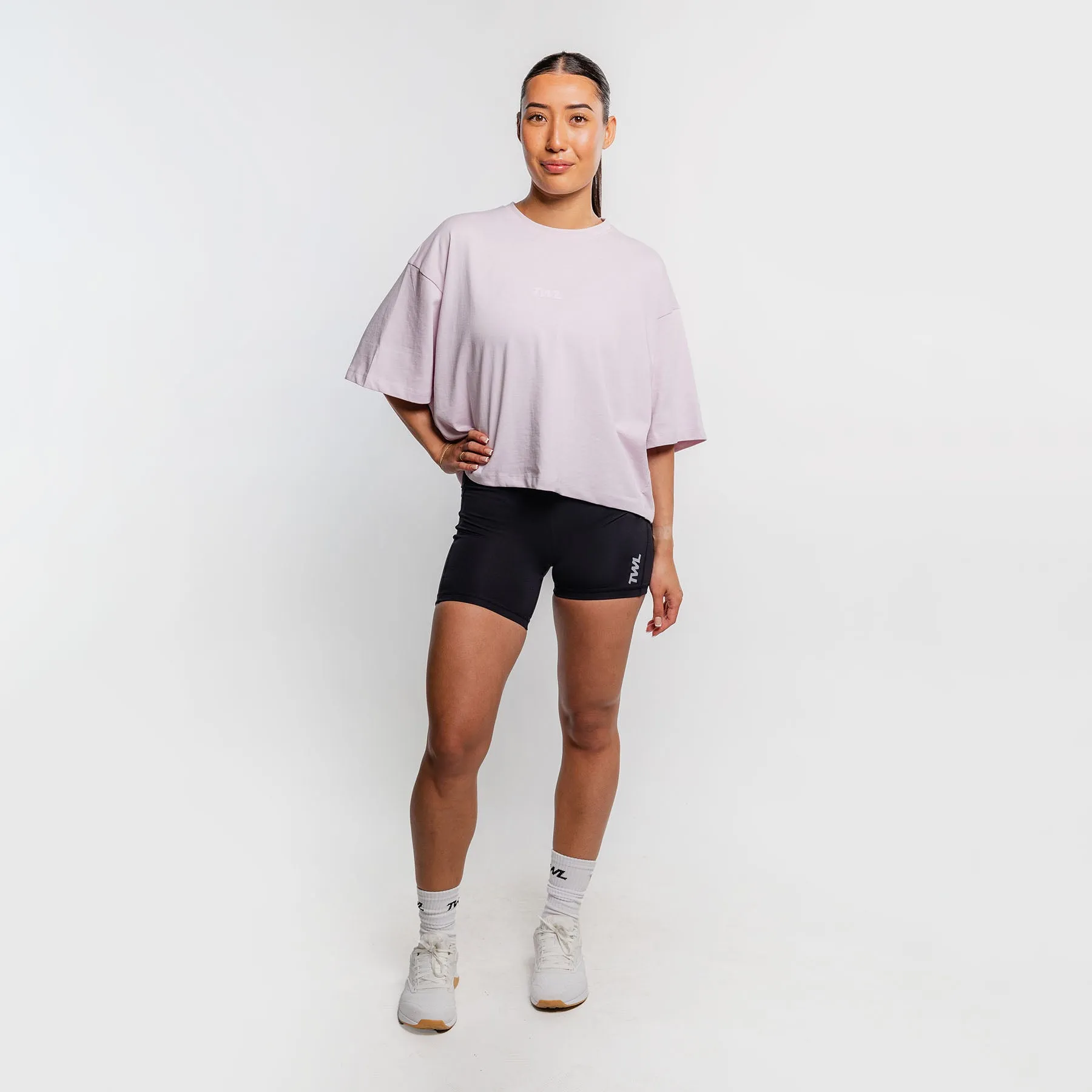 TWL - WOMEN'S LIFESTYLE OVERSIZED CROPPED T-SHIRT - LAVENDER